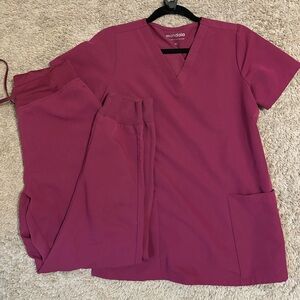 Mandala Maroon Scrub Set